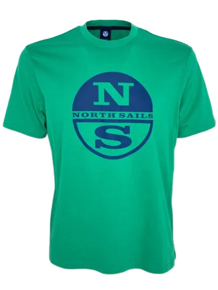 T-SHIRT UOMO VERDE CON LOGO FRONTALE