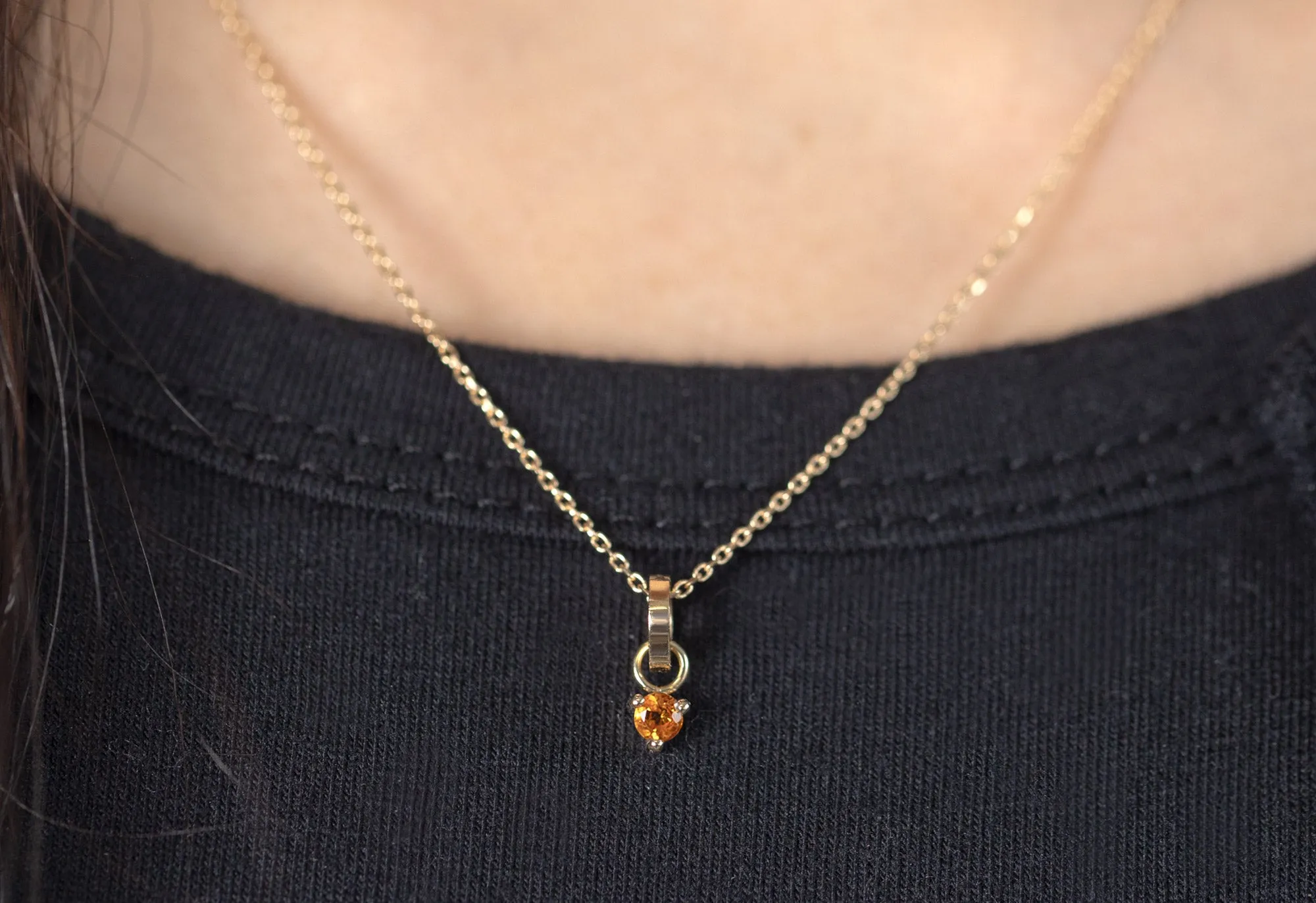 The Diamond-Cut Cable Chain Charm Necklace