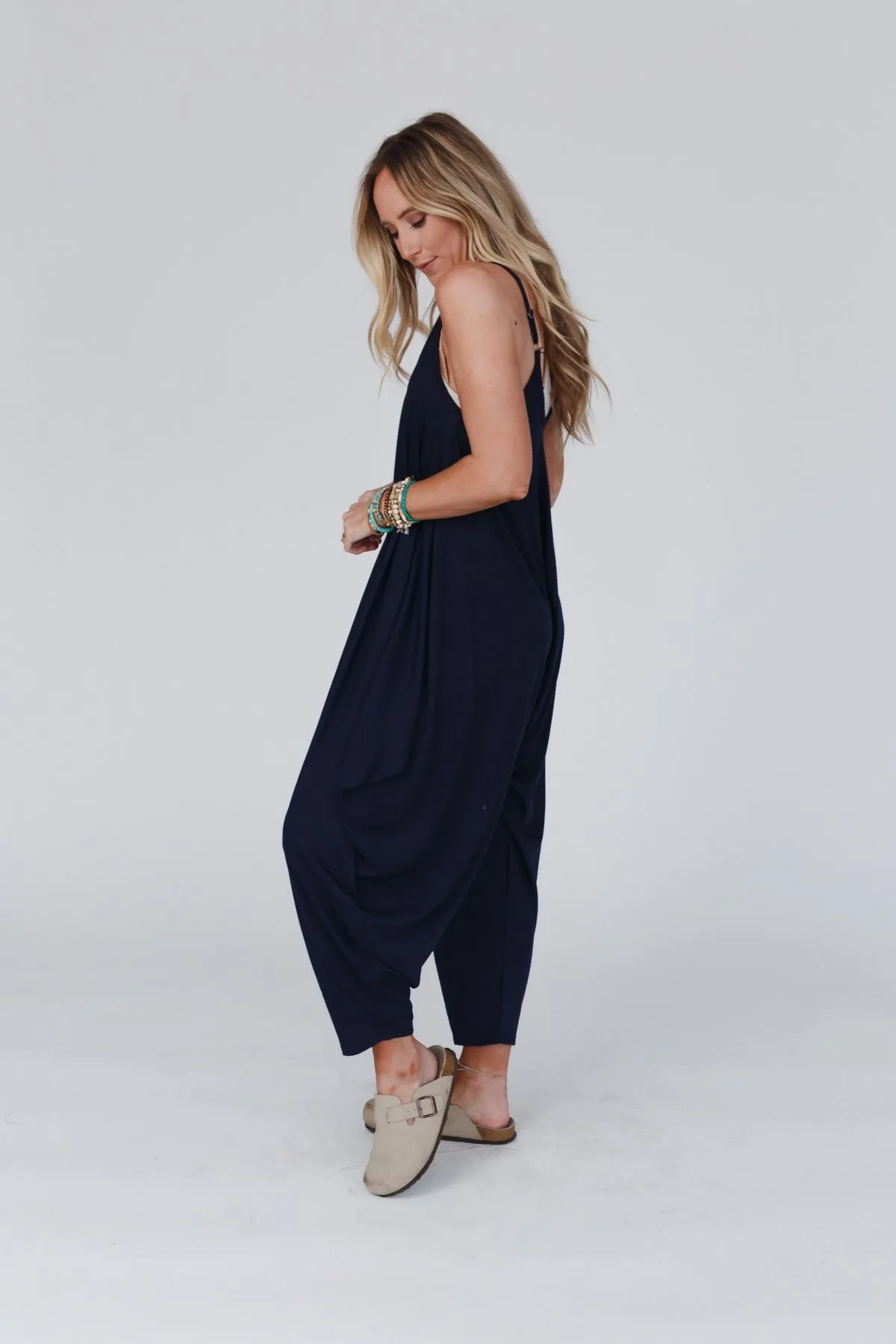 The Perfect Harem Jumpsuit - Navy