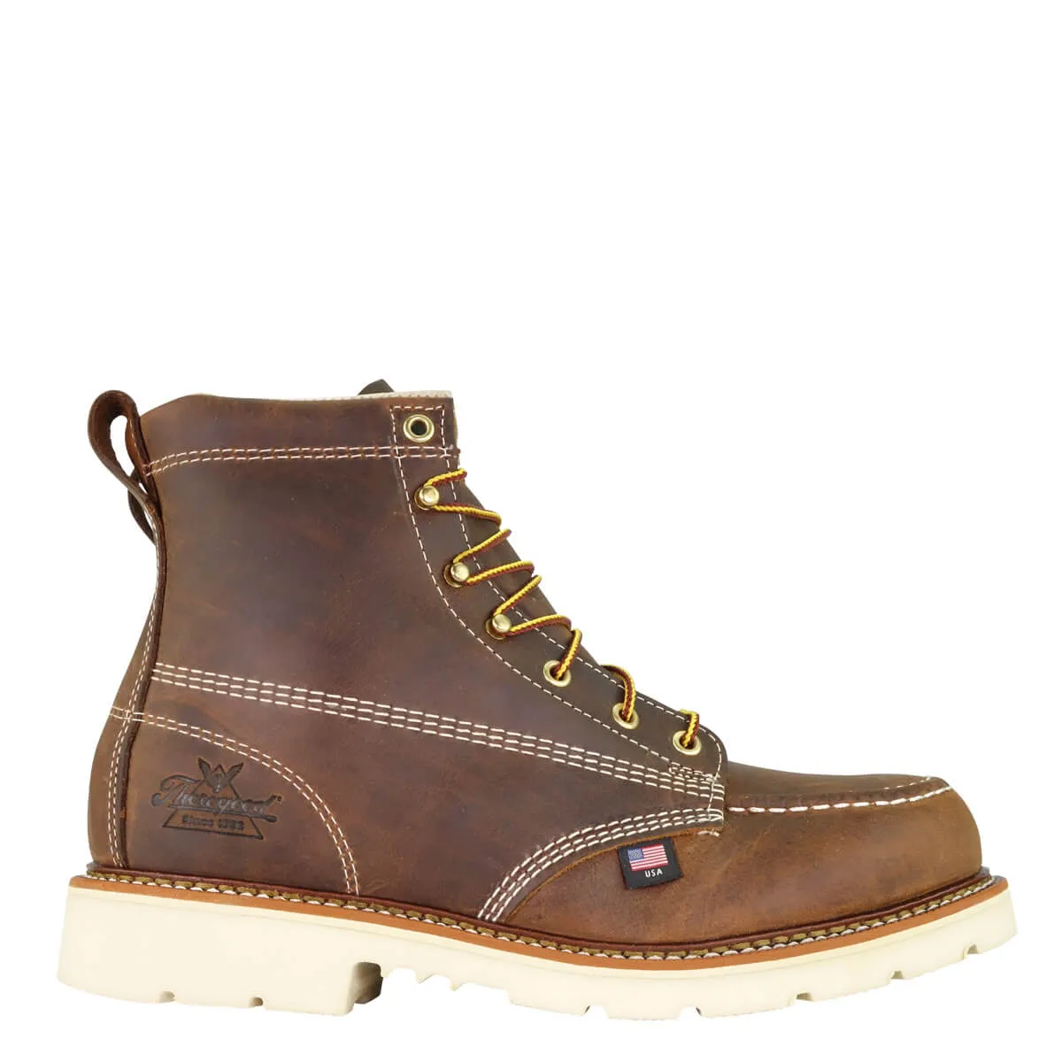 Thorogood AMERICAN HERITAGE – 6″ TRAIL CRAZYHORSE SAFETY TOE – MOC TOE MAXWEAR 90 STYLE# 804-4375