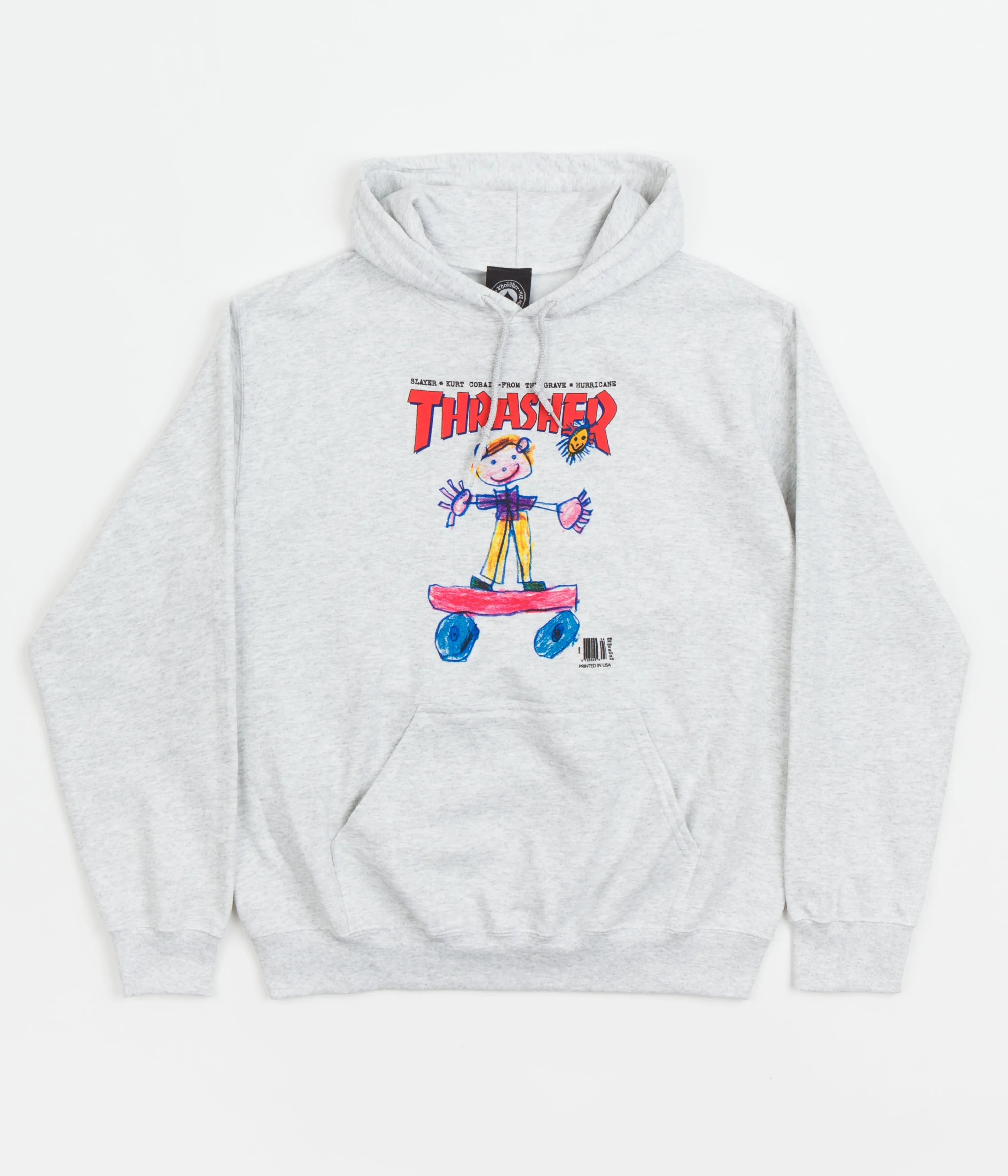 Thrasher Kid Cover Hoodie - Ash Grey