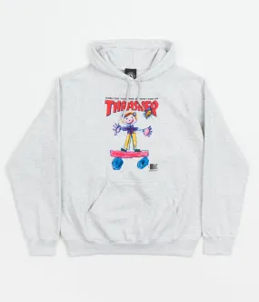 Thrasher Kid Cover Hoodie - Ash Grey