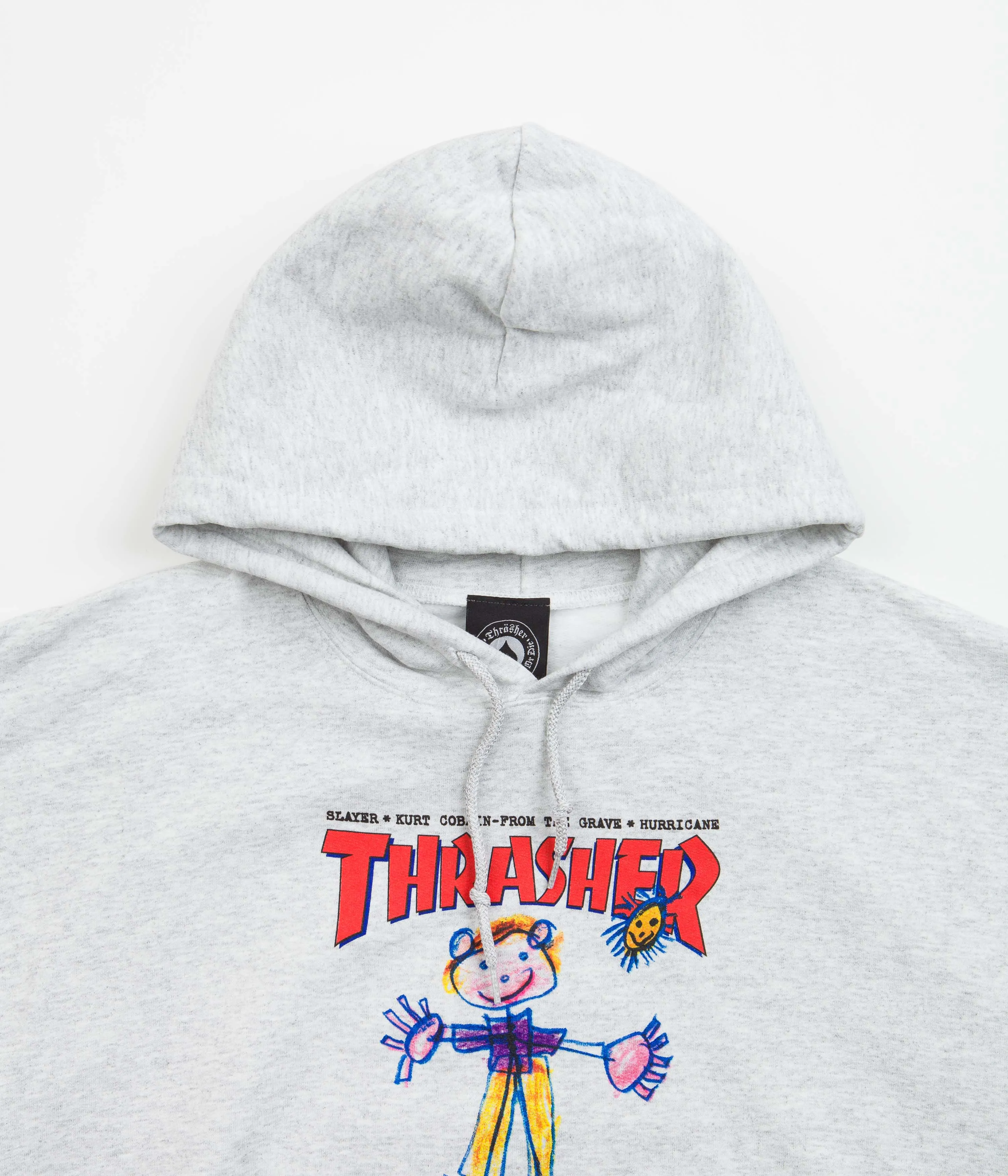 Thrasher Kid Cover Hoodie - Ash Grey