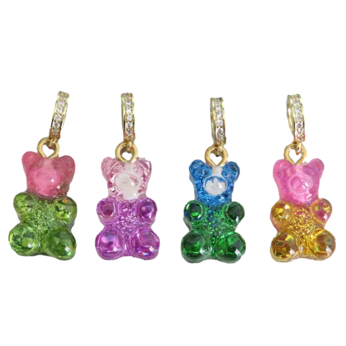 Tie Dye Gummy Bear Charms