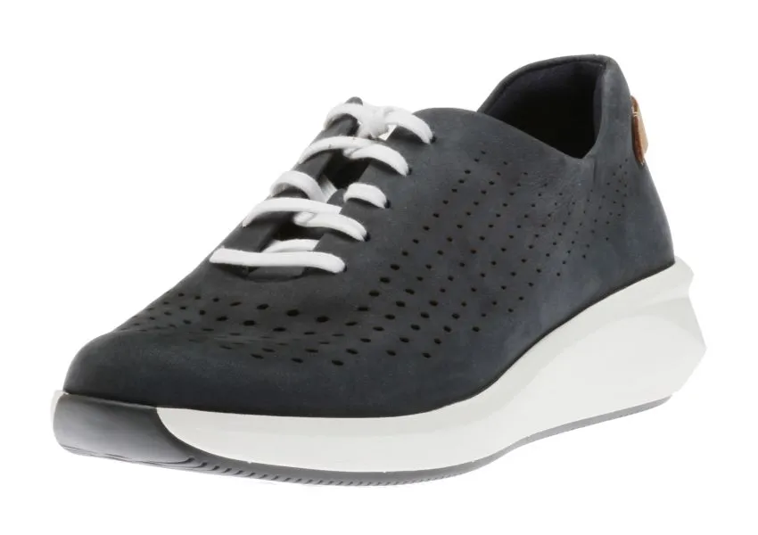 Un Rio Tie Navy Nubuck Leather Sneaker