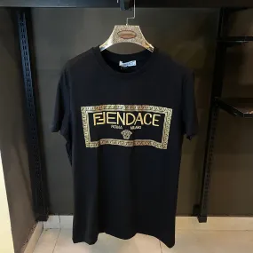 Versace Black Logo Fendace T-Shirt - The Nucleus Clothing