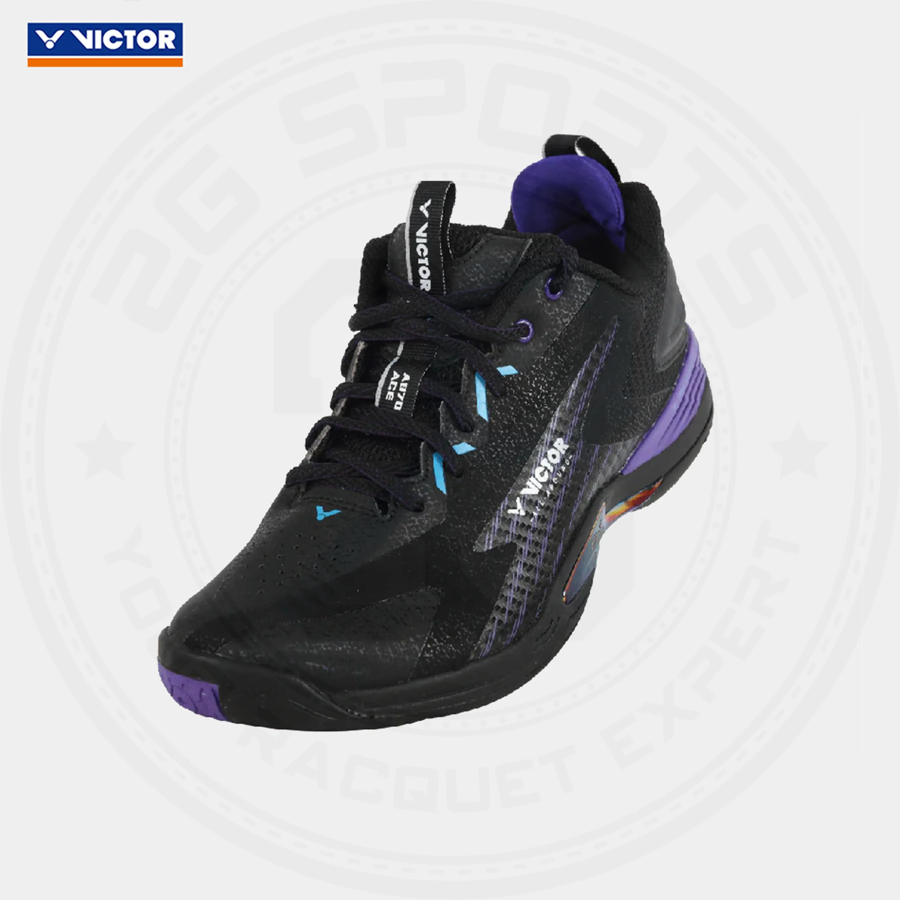 Victor X LZJ A970ACE Badminton Shoes Black/ Purple MEN'S