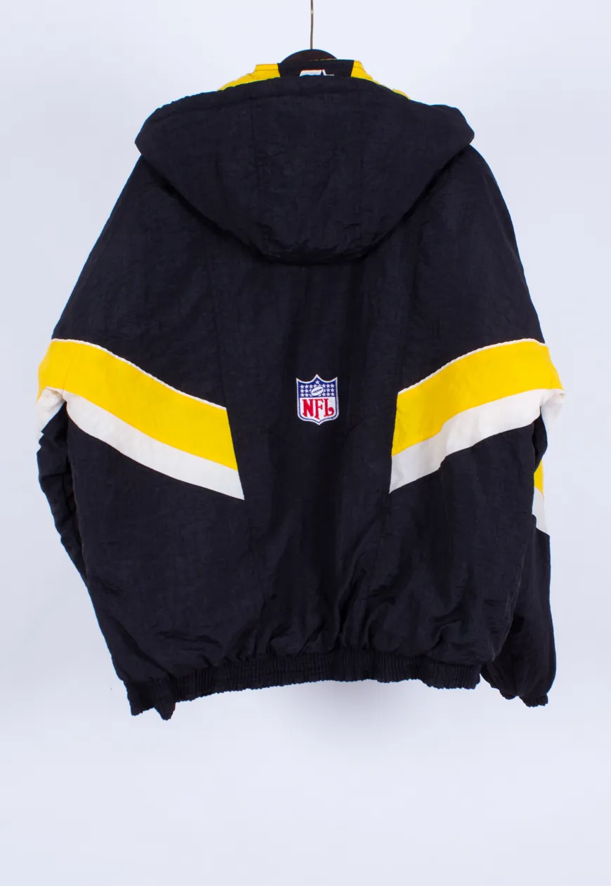 Vintage 90s Starter Padded Jacket NFL Steelers | Retro Clothing UK