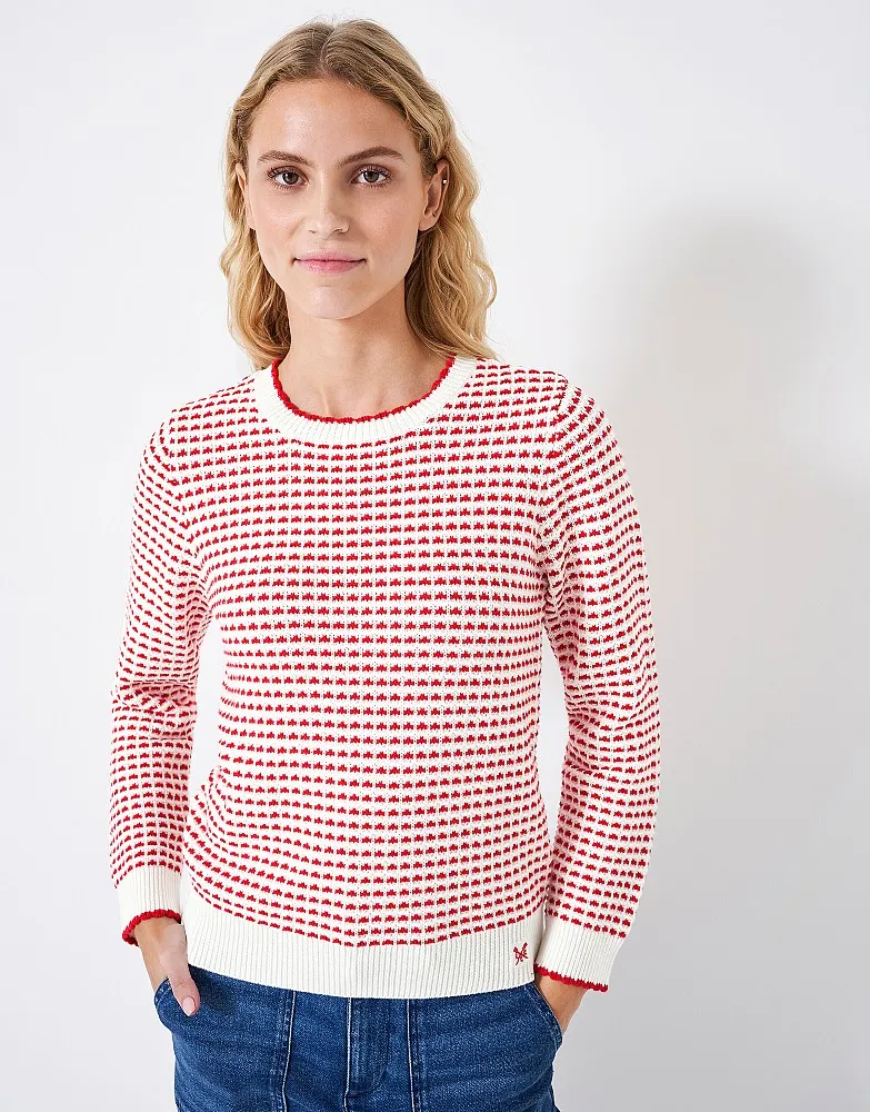 Women's Textured Stitch Crew Neck Jumper from Crew Clothing Company